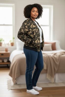 SHEIN Camo Women’s Unlined Lightweight Jacket Size 2XL - Image 1