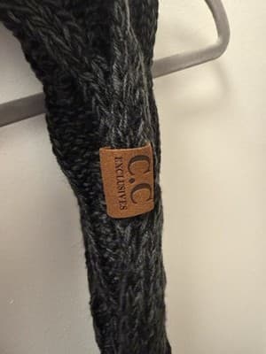 Wool Scarf Dark Grey C.C Exclusive Infinity - Thumbnail 4