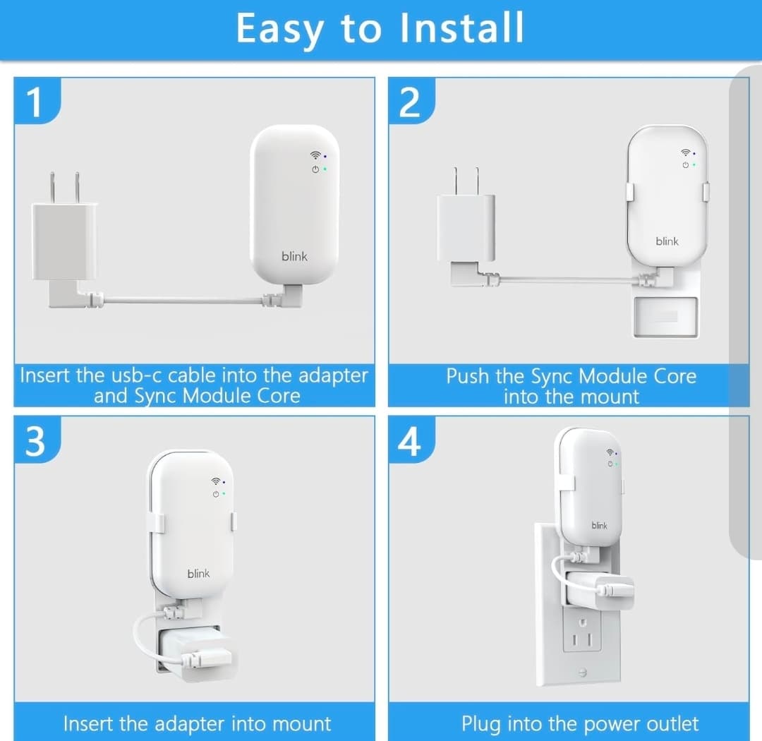 Blink Sync Module Core Outlet Wall Mount with USB 3.0 Cable - Thumbnail 6