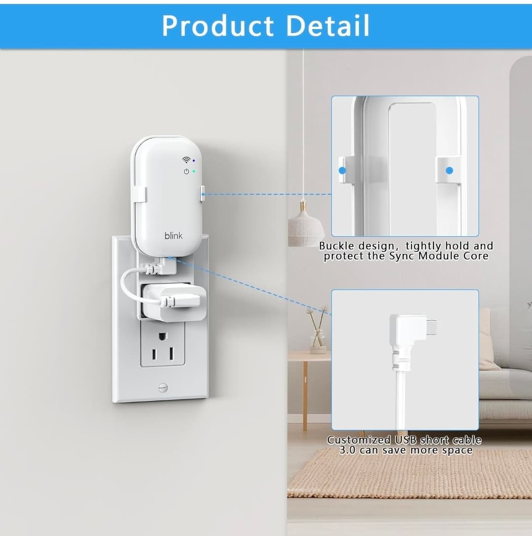 Blink Sync Module Core Outlet Wall Mount with USB 3.0 Cable - Thumbnail 5