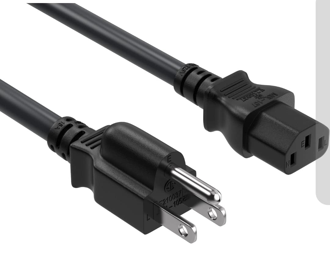 NEMA 5-15P to IEC 320 C13 Power Cable 15A 125V - Image 1