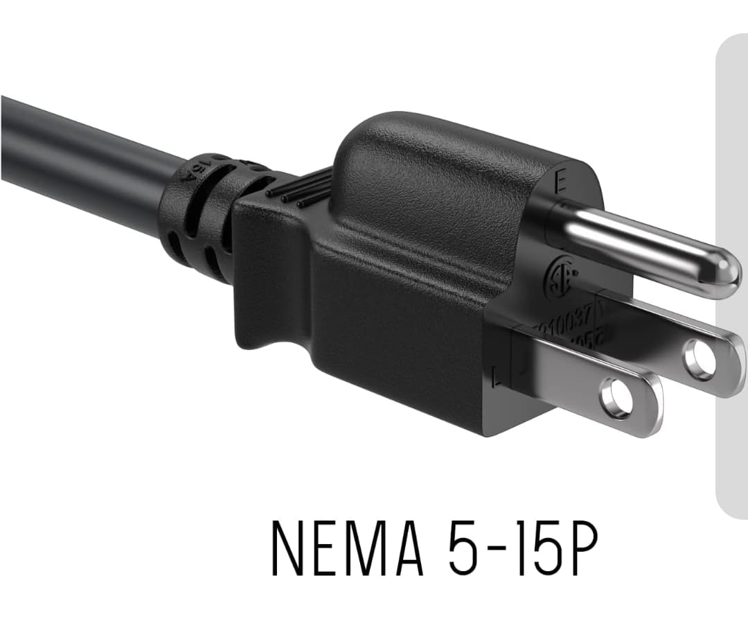 NEMA 5-15P to IEC 320 C13 Power Cable 15A 125V - Thumbnail 3