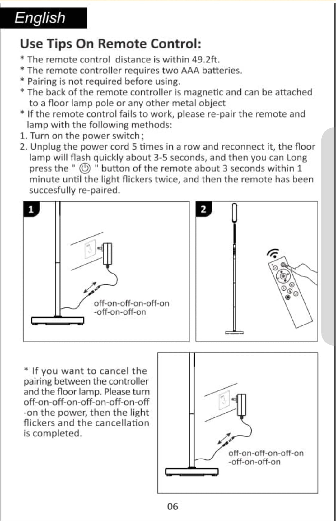 MARCTRONIC 18W Floor Lamp Remote Control - Thumbnail 3