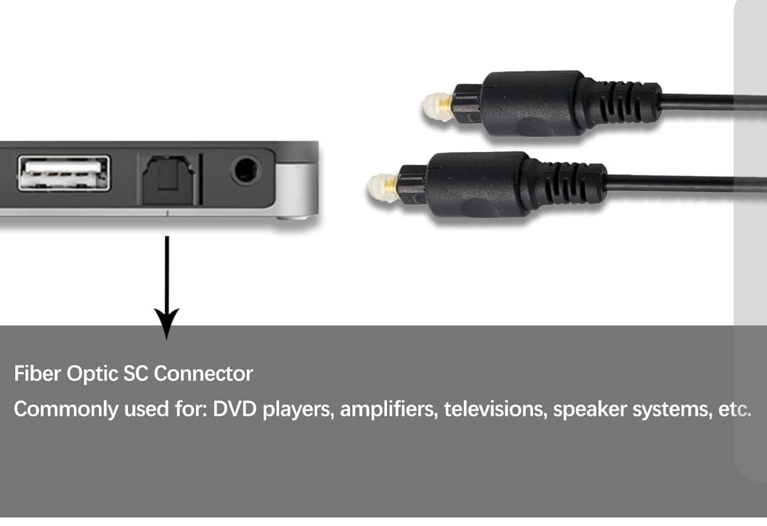 Digital Fiber Optic Audio Cable SC Connector - Thumbnail 4
