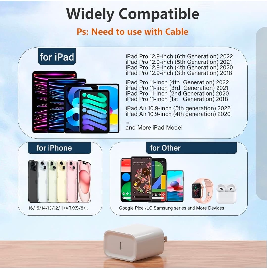 20W USB-C Fast Charger Compact Portable Power Adapter - Thumbnail 5
