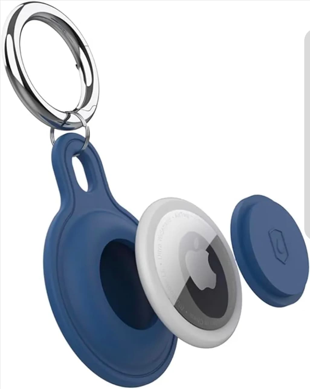 Silicone Keychain Holder works with Apple AirTag - 4 Pack, Multi-Color - Thumbnail 4