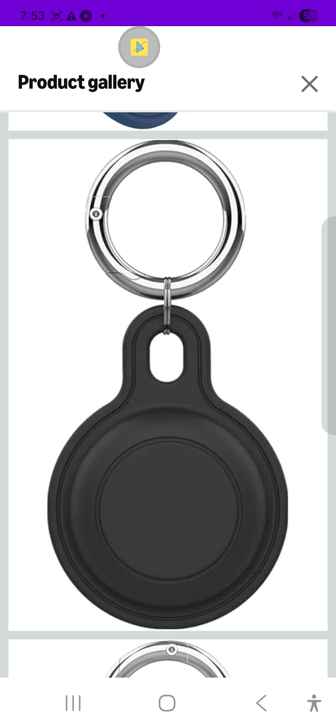 Silicone Keychain Holder works with Apple AirTag - 4 Pack, Multi-Color - Thumbnail 5