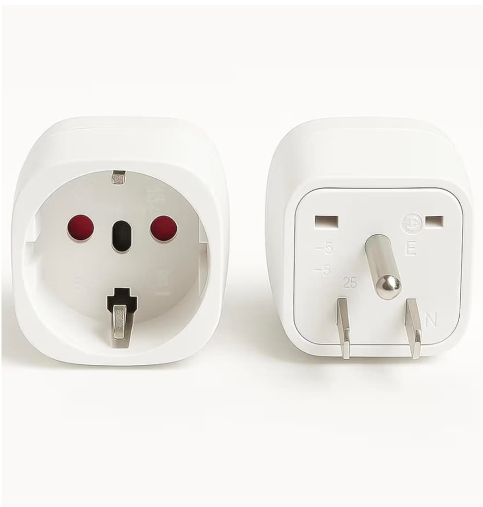 EU to US 2 prong Plug Adapter 10A 250V Type E/F to A/B - Thumbnail 2