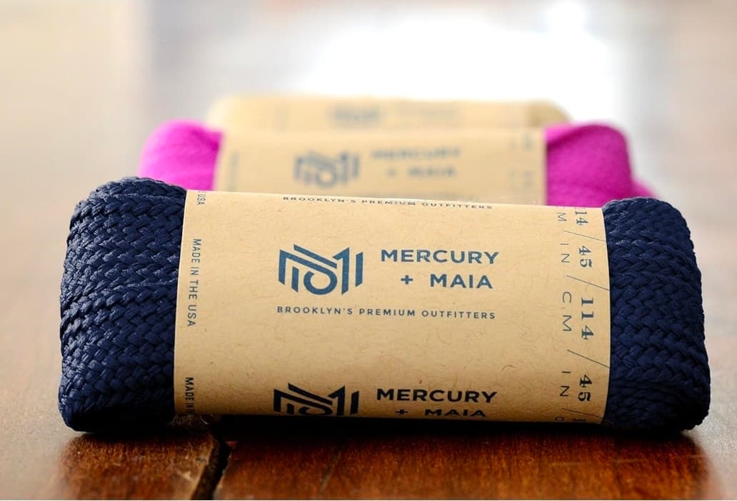 Mercury + Maia Navy Blue Shoelaces 63 Inch - Thumbnail 3