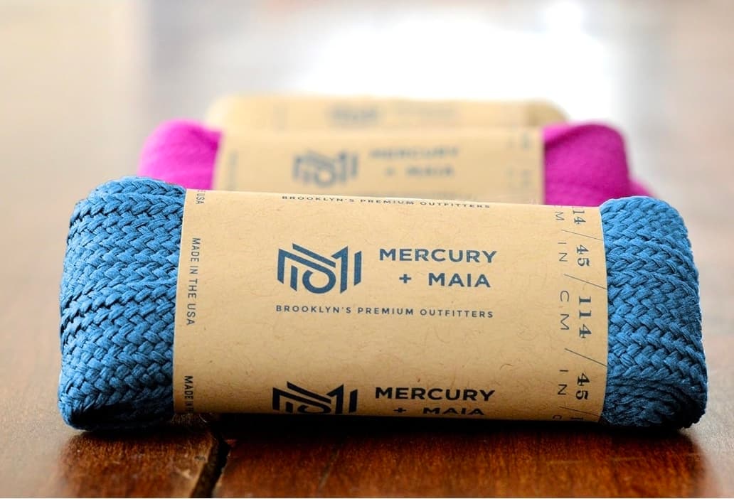Mercury + Maia Blue Shoelaces 63 Inch Flat - Thumbnail 3
