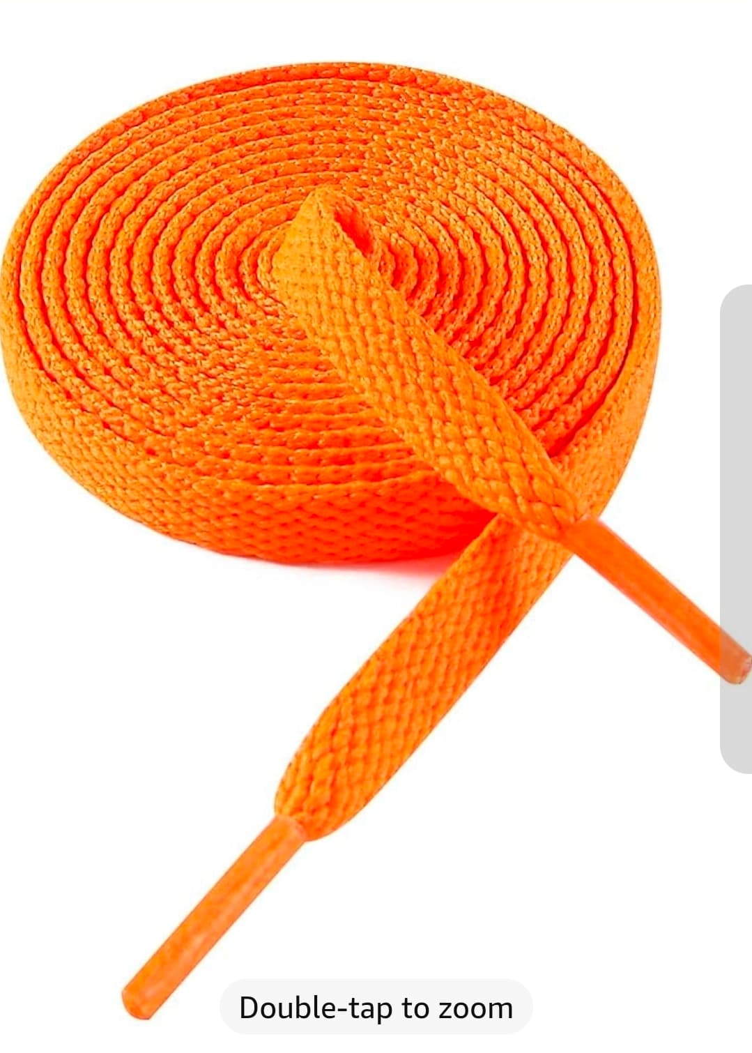 Bright Orange Flat Shoelaces for Sneakers and Trainers - Image 1