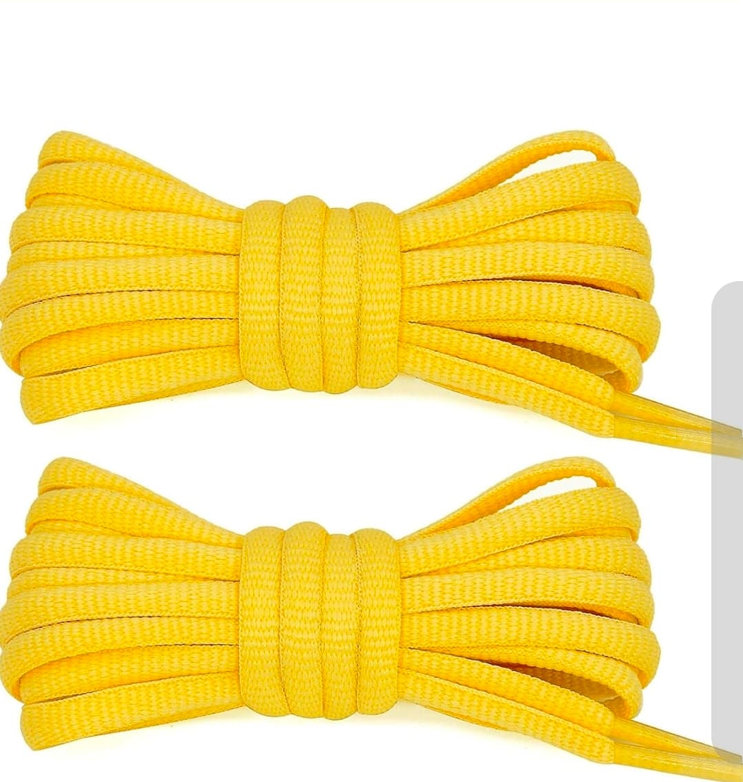 Yellow Flat Shoelaces 54 Inch for Sneakers - Image 1