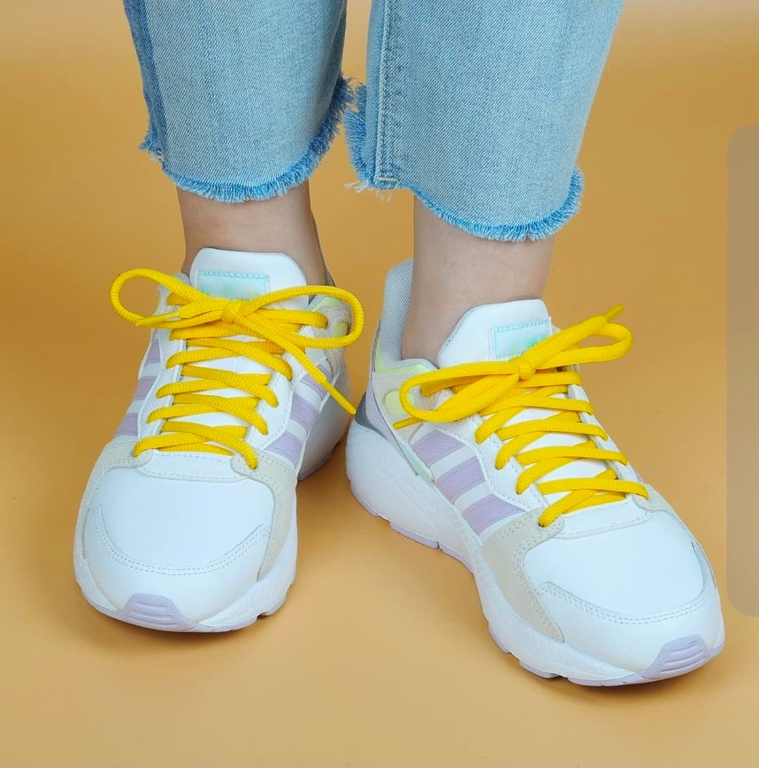 Yellow Flat Shoelaces 54 Inch for Sneakers - Thumbnail 2