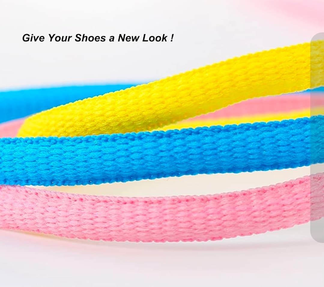 Yellow Flat Shoelaces 54 Inch for Sneakers - Thumbnail 4