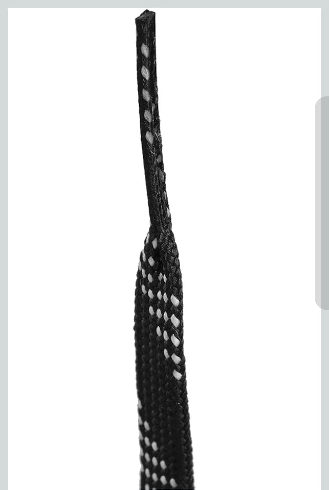 Elite Hockey Prolace Waxed Skate Laces Black/Whiite 120 cm - Thumbnail 4