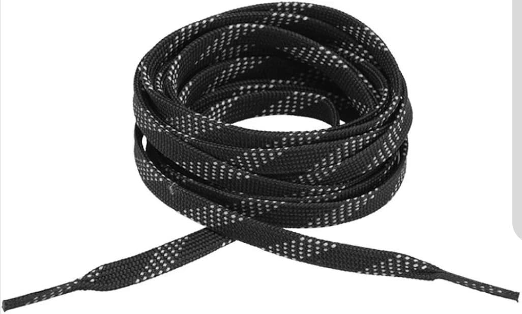 Elite Hockey Prolace Waxed Skate Laces Black/Whiite 120 cm - Thumbnail 3