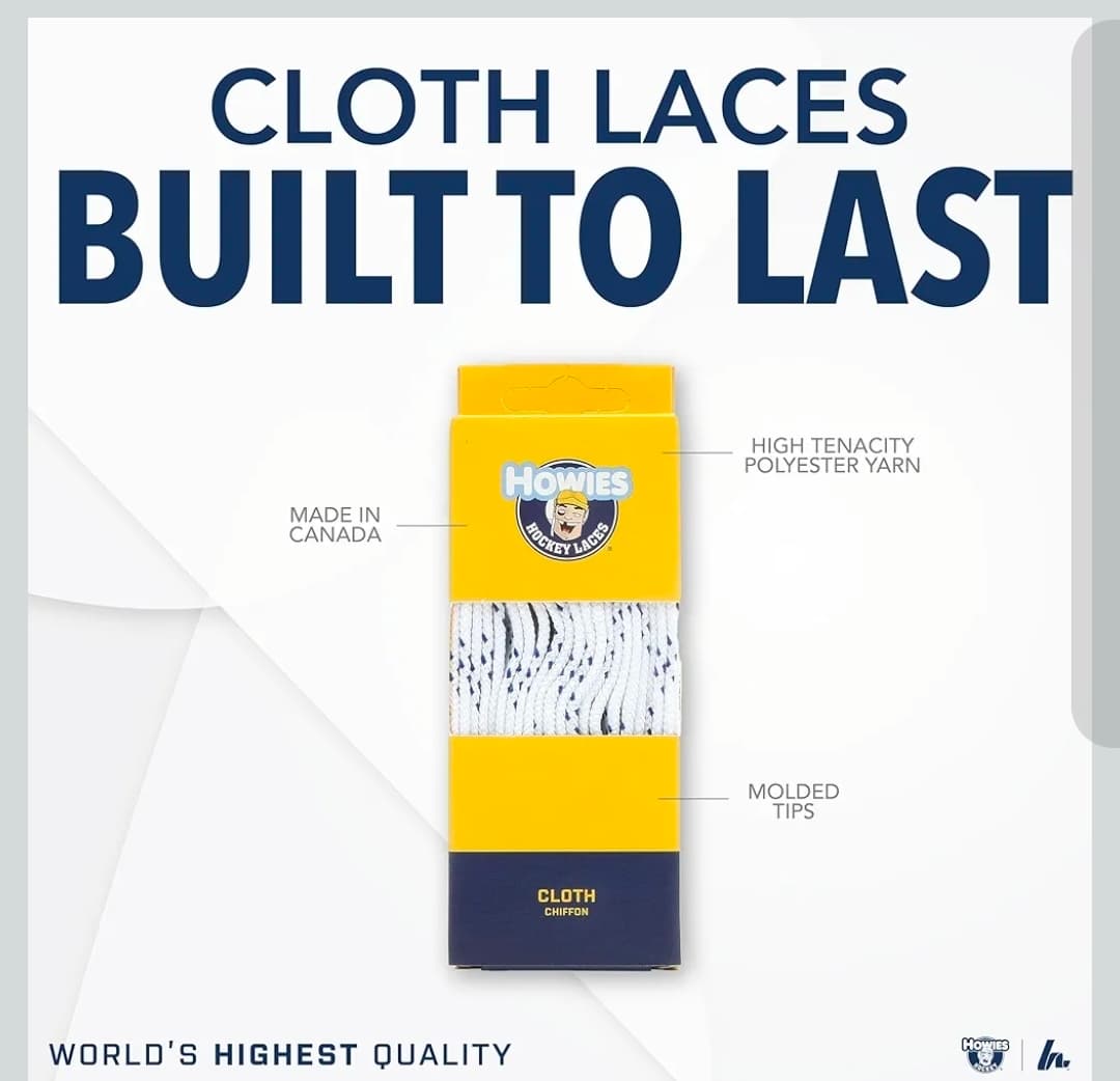 Howies Hockey Cloth Laces 96" High Tenacity Polyester - Thumbnail 2