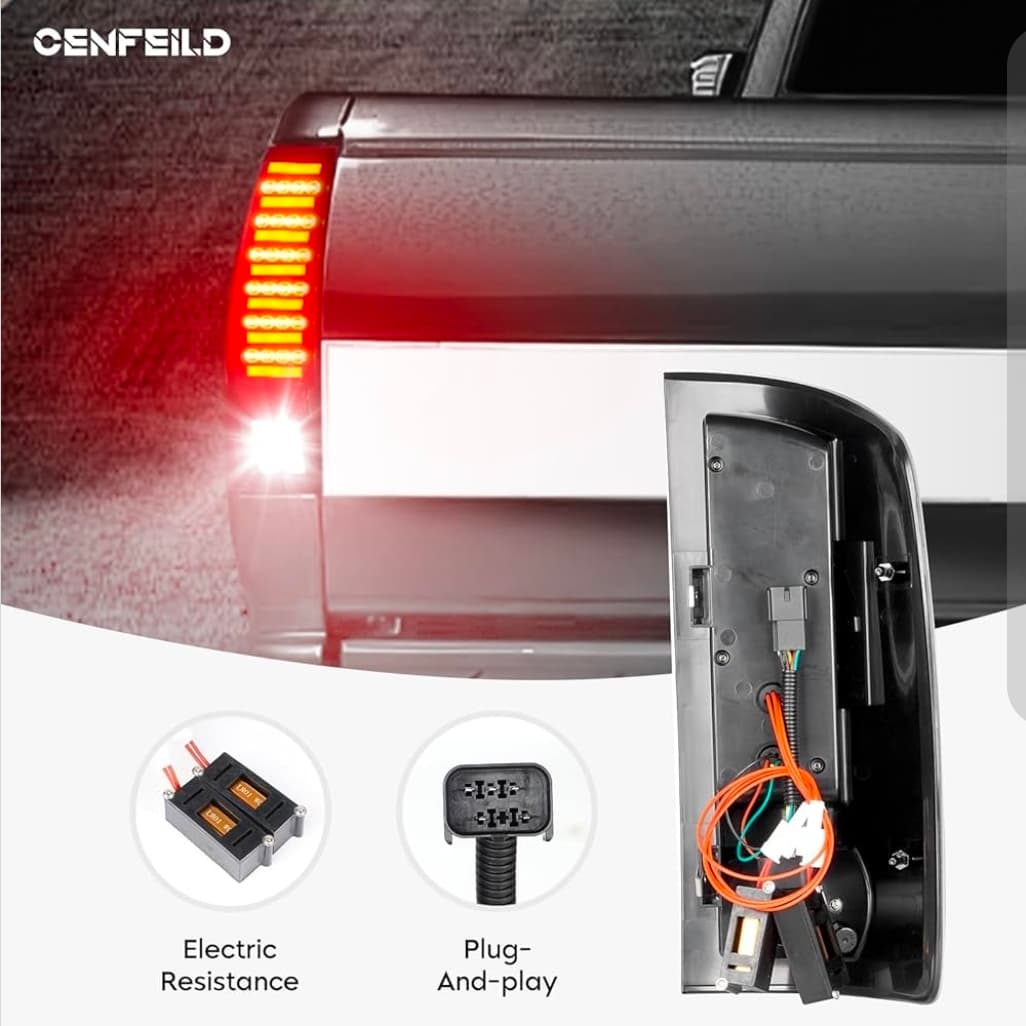 LED Tail Lights Compatible with Dodge RAM 1500 2002-06, RAM 2500 3500 2003-06 Taillights - Thumbnail 3