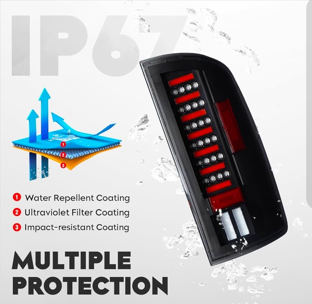 LED Tail Lights Compatible with Dodge RAM 1500 2002-06, RAM 2500 3500 2003-06 Taillights - Thumbnail 5