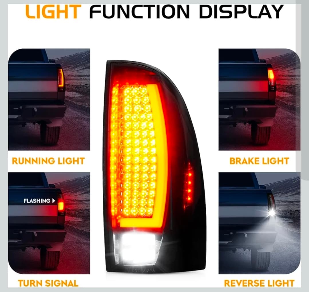 Tail Light + 3rd Third Brake Cargo Lamp for 2005-2015 Toyota Tacoma - Thumbnail 2