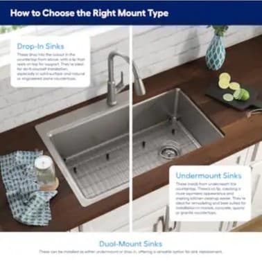 allen + roth Alden Drop-in or undermount 33-in x 22-in Stainless steel Single... - Thumbnail 2