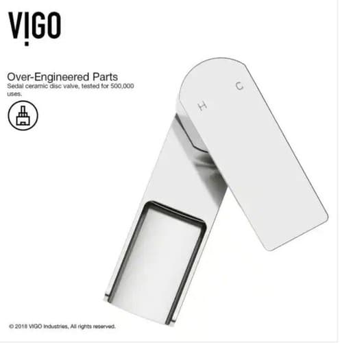 Vigo VG01042CH Single Handle Bathroom Faucet in Chrome - Thumbnail 5