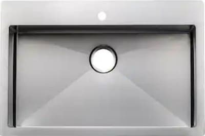 allen + roth Alden Drop-in or undermount 33-in x 22-in Stainless steel Single... - Thumbnail 4