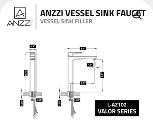L-AZ102BNANZZI Valor Single Hole Single-Handle Bathroom Faucet - Thumbnail 2