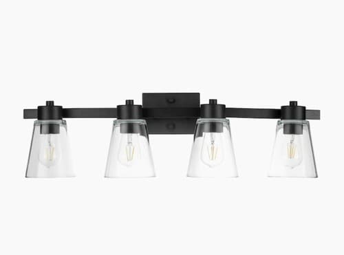 Prominence Home Fairendale 4-Lt Matte- Black Modern/Contemporary Vanity Light