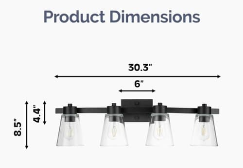 Prominence Home Fairendale 4-Lt Matte- Black Modern/Contemporary Vanity Light - Thumbnail 4