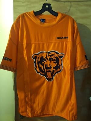 NFL Chicago Bears Ultra Game Orange Embroidered Jersey Size Large