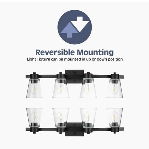 Prominence Home Fairendale 4-Lt Matte- Black Modern/Contemporary Vanity Light - Thumbnail 5