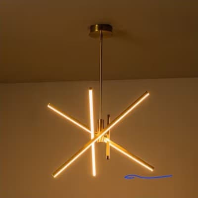 C Cattleya 4 -Light Gold Modern/contemporary Sputnik Integrated LED Medium...