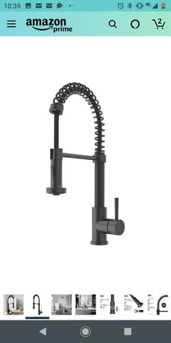 VIGO VG02001MB Edison Solid Brass Single Handle Pull Down Sprayer Kitchen. - Thumbnail 2