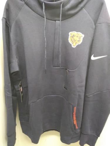 NWT Men Nike Engineer Chicago Bears Therma-Fit 1/4 Zip Thick Sideline Hoodie XL