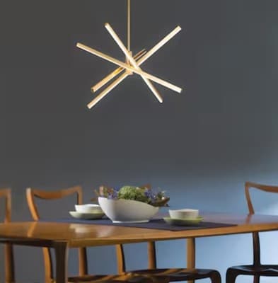 C Cattleya 4 -Light Gold Modern/contemporary Sputnik Integrated LED Medium... - Thumbnail 4