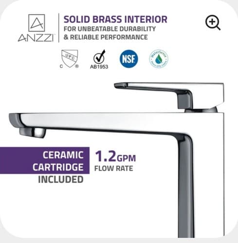 L-AZ102BNANZZI Valor Single Hole Single-Handle Bathroom Faucet - Thumbnail 4