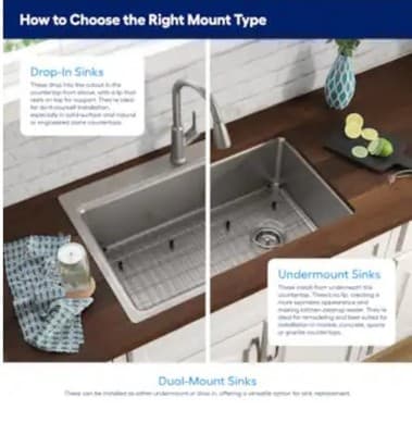 allen + roth Dennison Drop-in or undermount 33-in x 22-in Stainless steel Single - Thumbnail 2