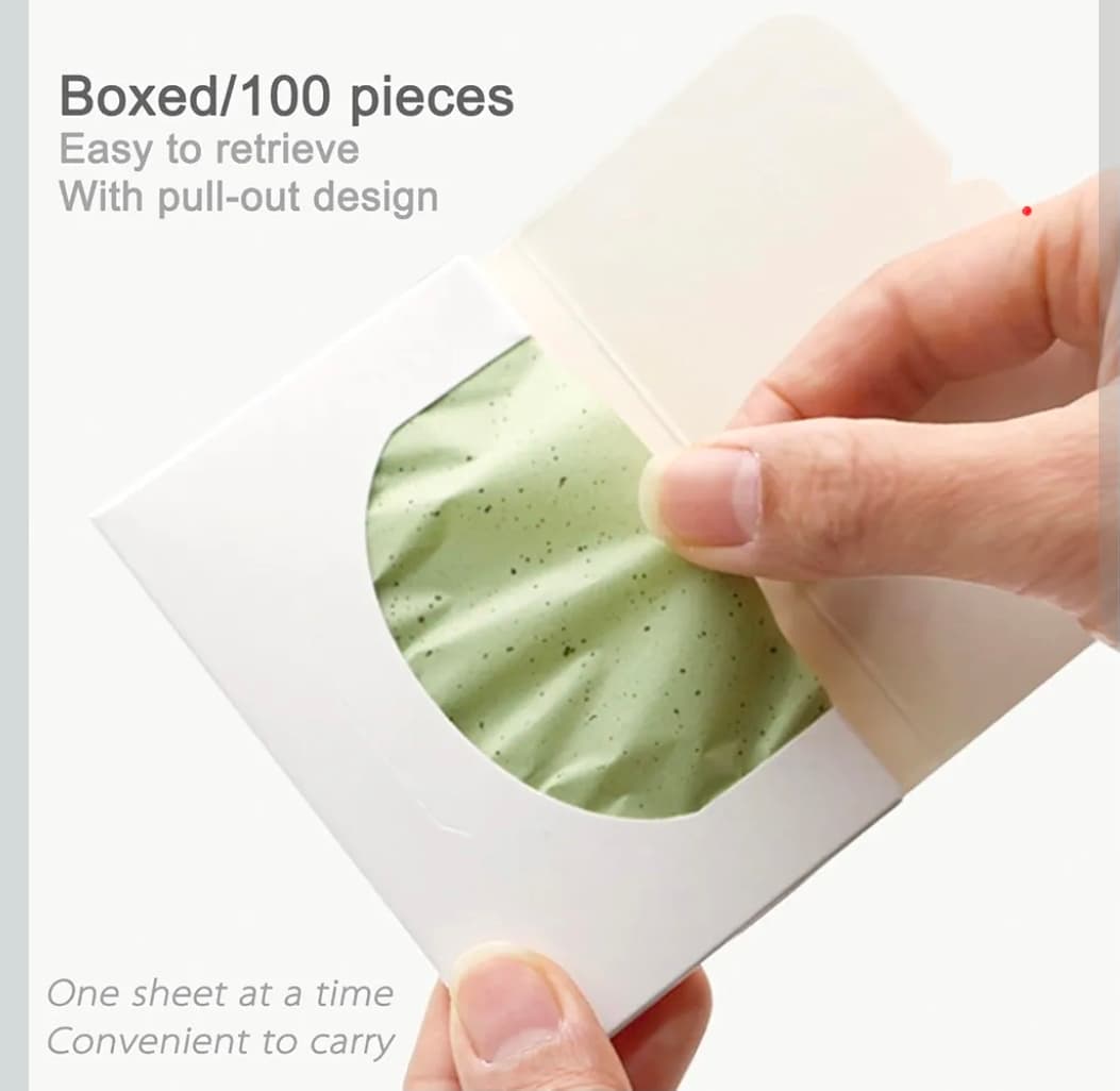 Oil Absorbing Sheets 3 Packs of 100 Natural Blotting Papers - Thumbnail 7