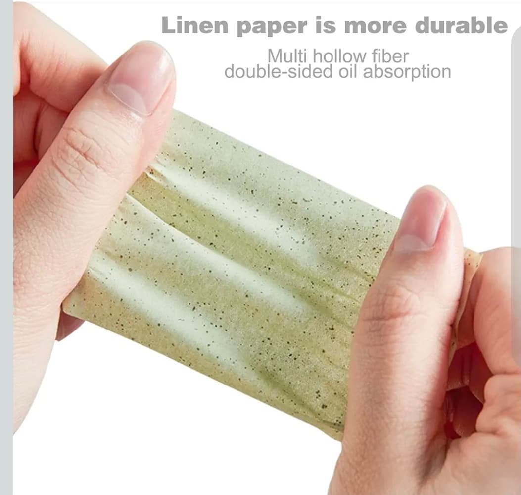 Oil Absorbing Sheets 3 Packs of 100 Natural Blotting Papers - Thumbnail 6
