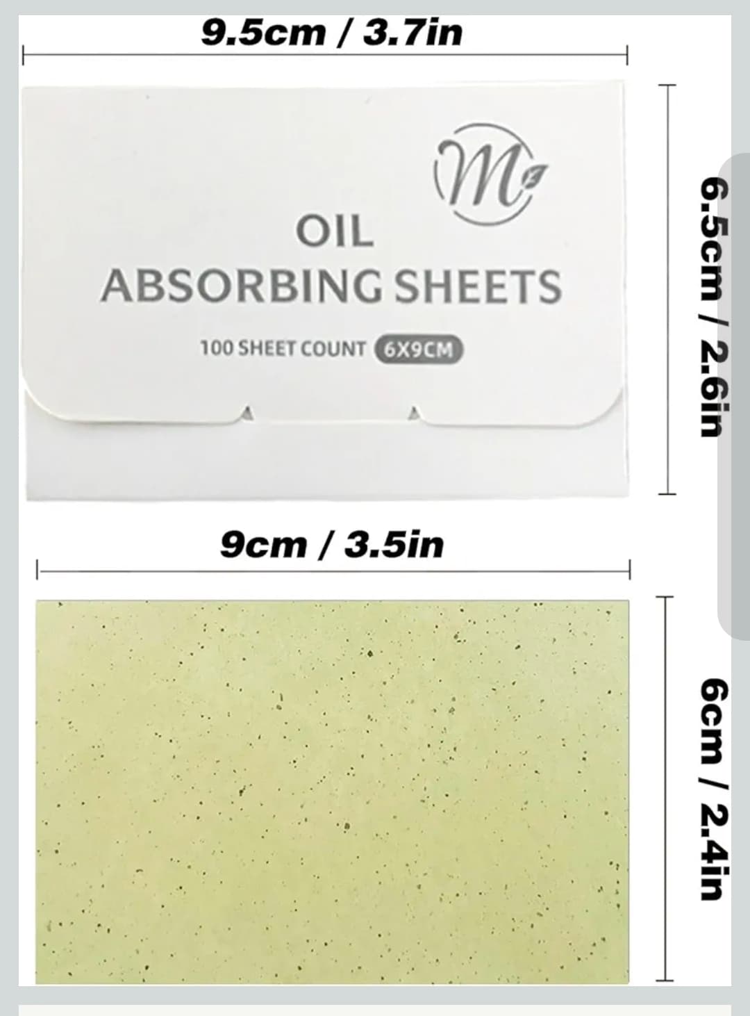 Oil Absorbing Sheets 3 Packs of 100 Natural Blotting Papers - Thumbnail 2