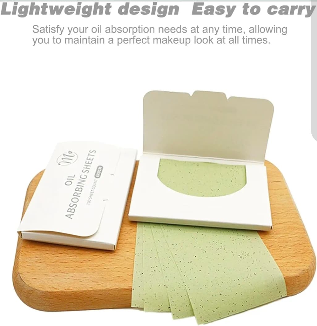 Oil Absorbing Sheets 3 Packs of 100 Natural Blotting Papers - Thumbnail 8