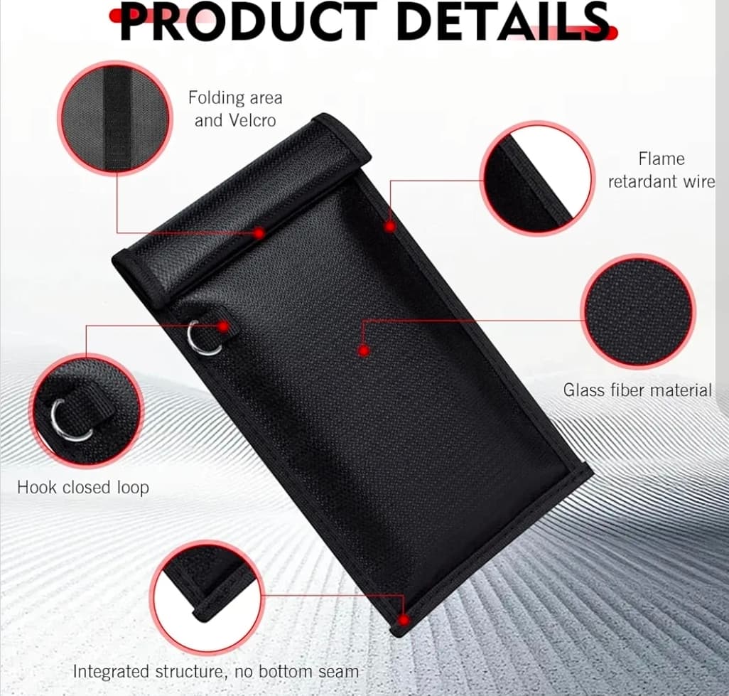 Faraday bag Fireproof Waterproof Document Bags 2 Pack with RFID Protection - Thumbnail 3