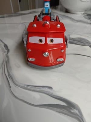 Disney Pixar Cars Race and Rescue Firefighting Red and Guido 1:24 Scale Plastic - Thumbnail 4