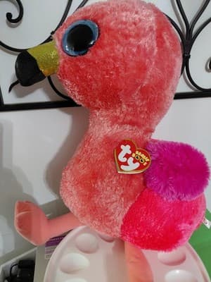 Ty Baby BOOS 24" PINK FLAMINGO GILDA TY SILK Birthdate Feb 26th - Image 1