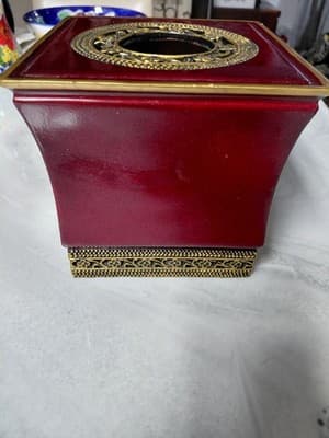 Ransburg Design 1960s Vintage Mahogany Wood Tissue Box Holder - Image 1
