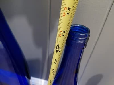 Cobalt Blue Bottles Set (4) Vintage Very Pretty Home Decor - Thumbnail 4