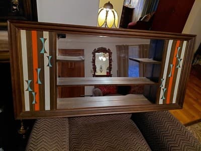 Turner Vintage Mid Century Modern Wall Shadow Box Mirror Atomic Age MCM - Image 1