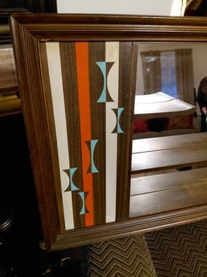 Turner Vintage Mid Century Modern Wall Shadow Box Mirror Atomic Age MCM - Thumbnail 2