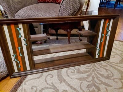 Turner Vintage Mid Century Modern Wall Shadow Box Mirror Atomic Age MCM - Thumbnail 3